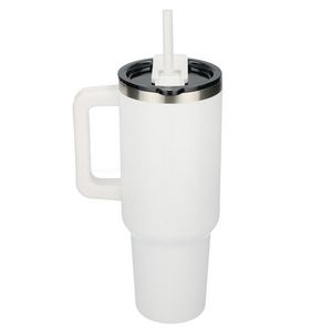 Pinnacle 40 oz Vacuum Insulated Eco-Friendly Travel Tumbler With Straw