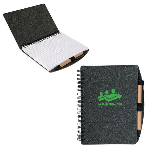 Geneva Cardboard Spiral Notebook with Pen