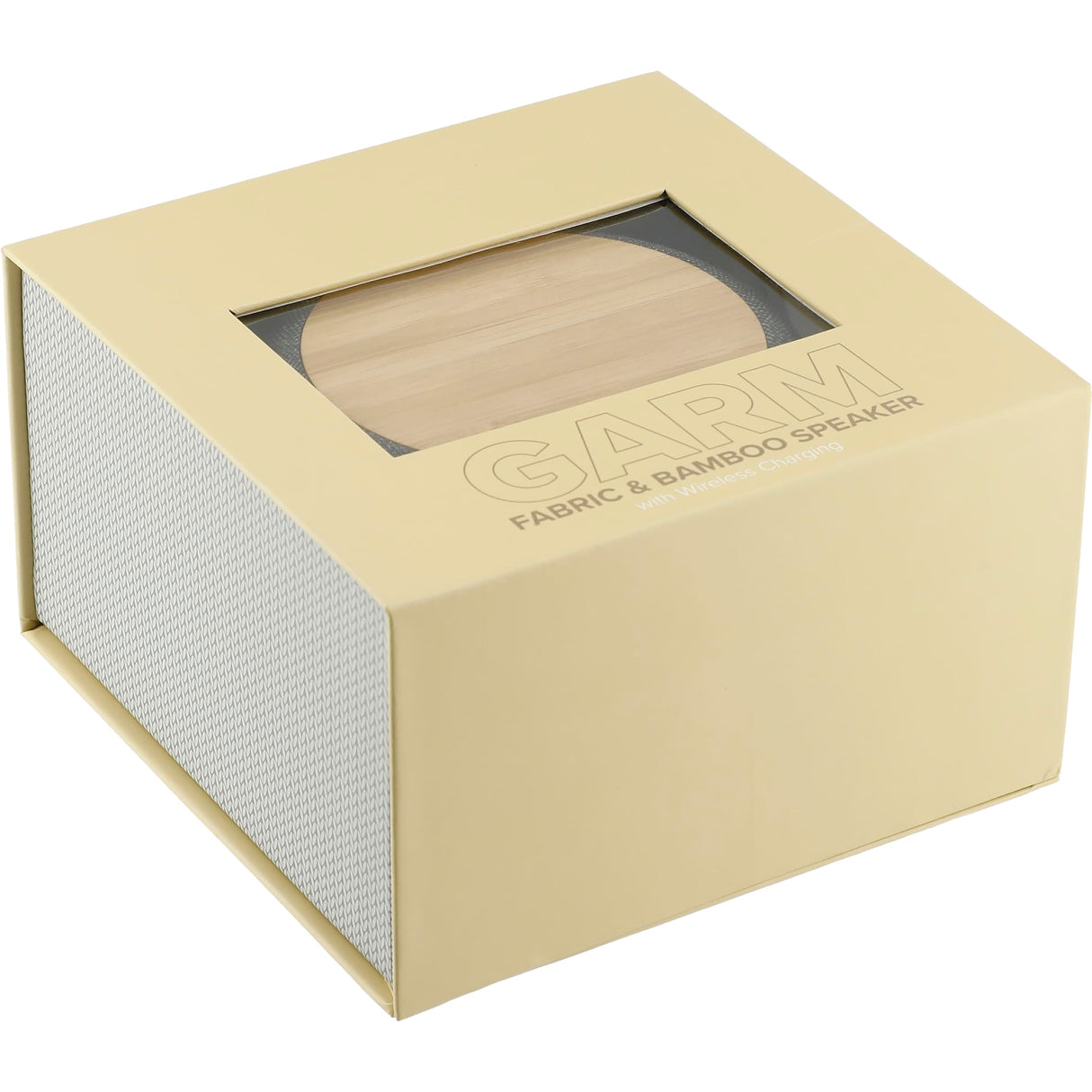 Wireless Charging Garm Fabric & Bamboo Bluetooth Speaker
