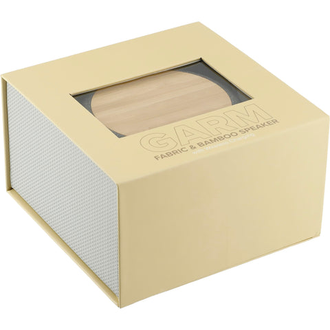 Wireless Charging Garm Fabric & Bamboo Bluetooth Speaker
