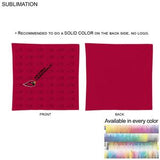 Step & Repeat Double Sided Bandana, 22x22, Sublimated Edge to Edge