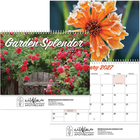 Garden Splendor Spiral Wall Calendar