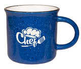 Fireside 16oz speckled blue/white mug with black trim in a Ripple gift box - Etched