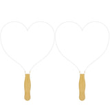 Heart Sandwiched Hand Fan (2 Side/1 imprint color)