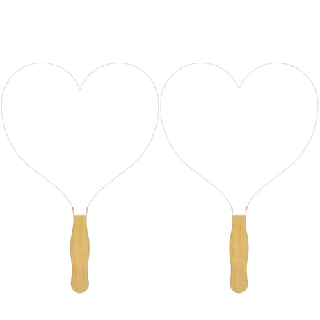 Heart Sandwiched Hand Fan (2 Side/1 imprint color)