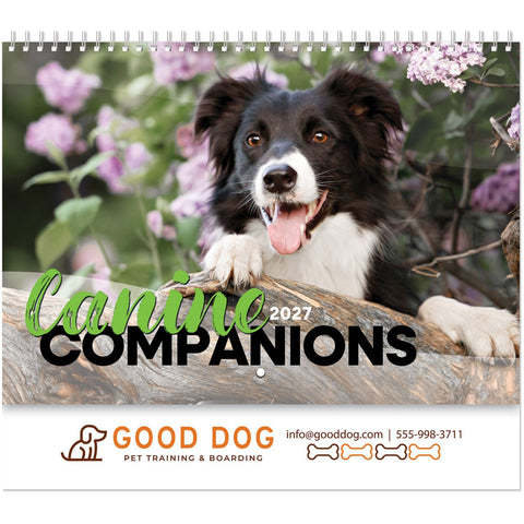 Full Colour Canine Companions Spiral Wall Calendar
