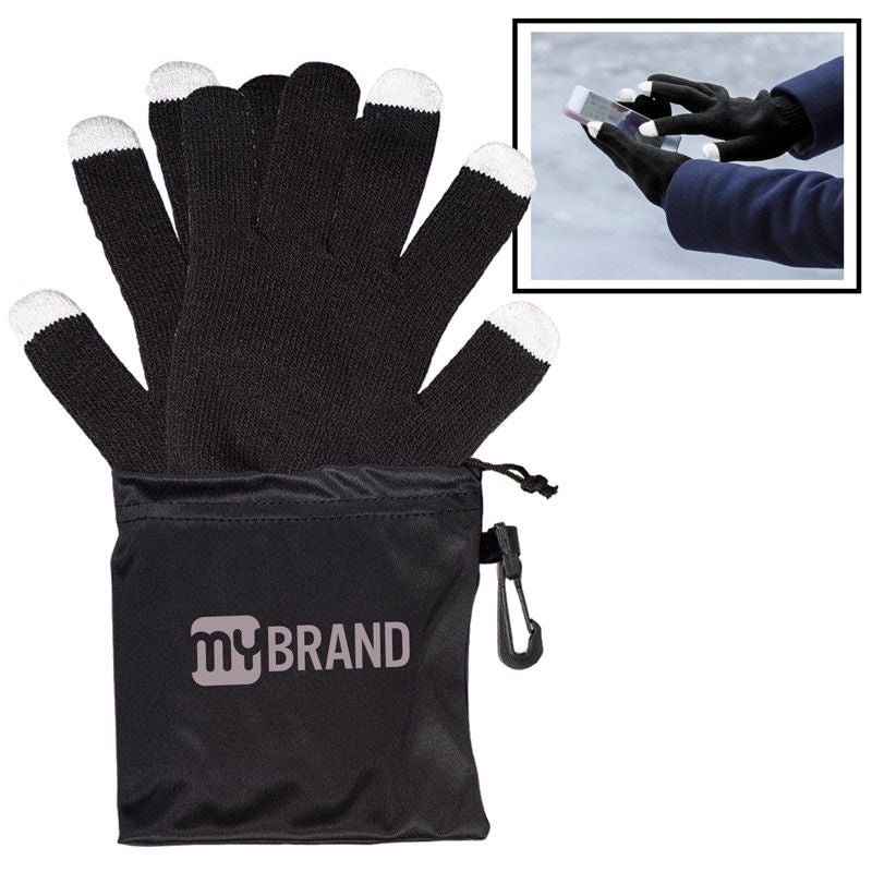 Touchscreen-Friendly Gloves In Pouch