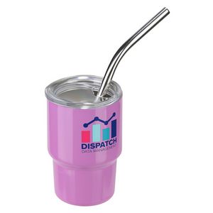 Mini Belmont 3 oz Double-Wall Stainless Steel Tumbler with Straw