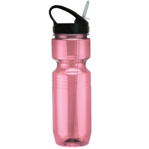 26 Oz. Translucent Jogger Bottle w/ Sport Sip Lid and Straw