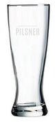 Super Tall Pilsner 20oz clear glass - Etched