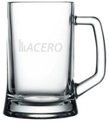 ~ Mainz 22oz heavy base clear glass handled mug - Bulk Packaging/ Pallet