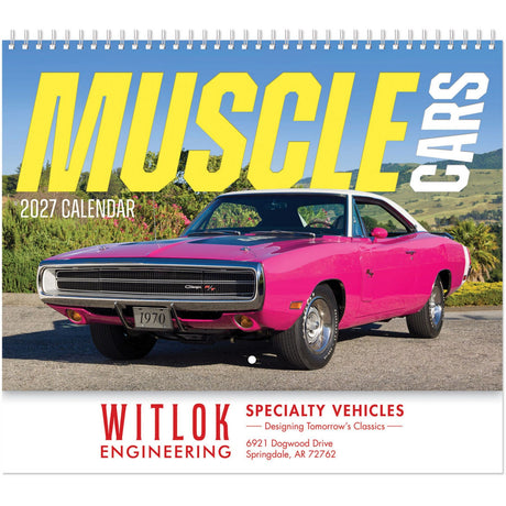 Muscle Car Spiral Wall Calendar