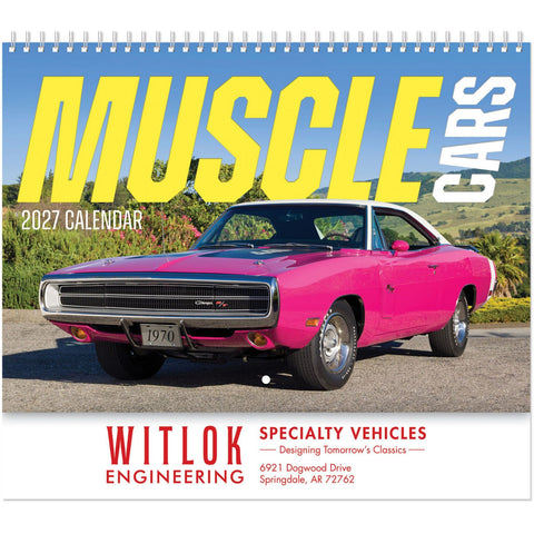Muscle Car Spiral Wall Calendar