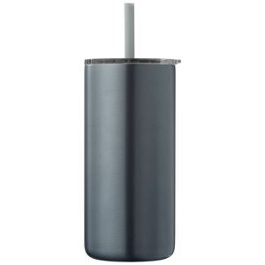 Borealis Recycled Stainless Steel Straw Tumbler - 16 oz.