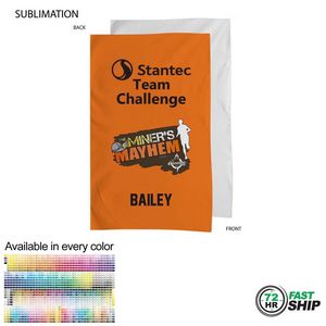 72 Hr Fast Ship - Team Towel in Plush and Soft Velour Terry Cotton Blend, 15x25, Sublimated