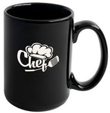 Jumbo 15oz black ceramic mug - Etched