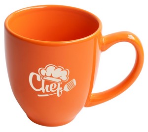 Bistro 16oz orange mug - Etched