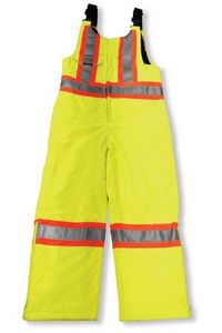 Quilted Comfort Lime Green Bib Rain Pants