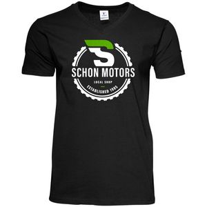 Full Colour Mens 100% Cotton V-Neck T-Shirt