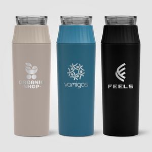 Majesty Recycled Stainless Steel Leakproof Lid Bottle - 20 oz. - Laser Engraved