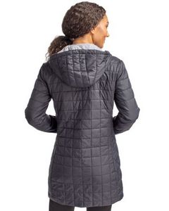 Cutter & Buck Rainier PrimaLoft? Womens Eco Insulated Hooded Long Coat