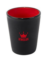 Hilo Thimble 1.5oz 2tone black/red ceramic shot glass