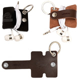 Leeman™ Genuine Leather Cord Organizer w/Snap