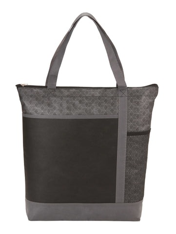 Chrome Non-Woven Zipper Convention Tote