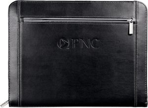 Metropolitan Leather Zippered Padfolio with FSC® Mix Paper