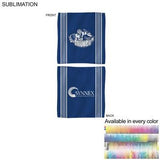 Colored Sublimated Rally, Skate Towels with Jersey stripes, 15x15, Sublimated Edge to Edge 2 sides