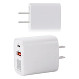 Channel 20W 2- Port PD Wall Charger with Dual Outputs