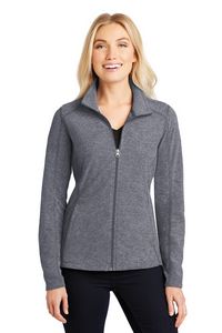 Port Authority® Ladies' Heather Microfleece Full-Zip Jacket