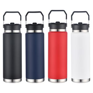 Senago 30 oz Vacuum Insulated Stainless Steel Bottle with Build-in Straw