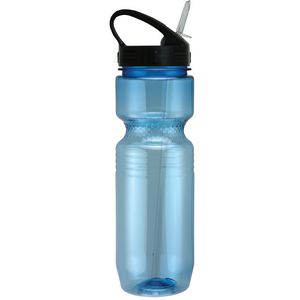 26 Oz. Translucent Jogger Bottle w/ Sport Sip Lid and Straw