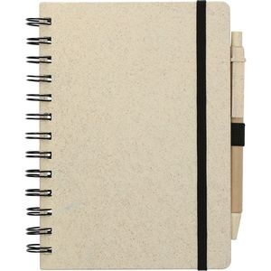 5'' x 7'' FSC® Mix Wheat Straw Notebook with Pen