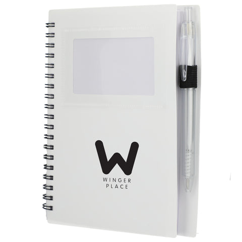 5'' x 7'' FSC® Recycled Star Spiral Notebook with Pen