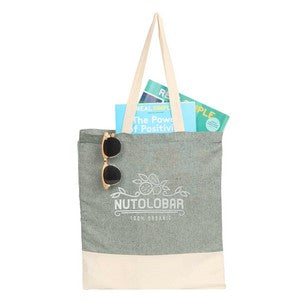 Split Recycled 5oz Cotton Twill Convention Tote