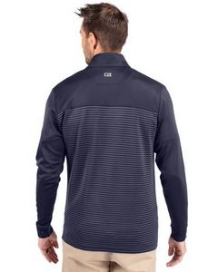 Cutter & Buck Traverse Stretch Stripe Eco Quarter Zip Mens Big and Tall Pullover
