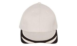 Brushed Heavy Cotton Cap with Embroidered Peak Trim