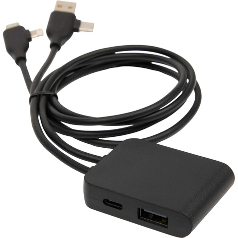 5-IN-1 Charging Cable with USB-A/C Hub