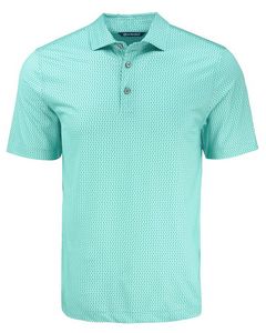 Cutter & Buck Pike Eco Shadow Check Print Recycled Mens Big & Tall Polo