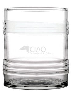Tin-Can Lite 9.25oz clear glass tumbler - Etched