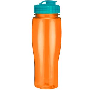 24 Oz. Contour Translucent Bottle w/ Flip Top Lid