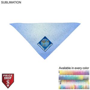 000576 Small Dog Bandana, 14x14x20, Stitched Edges, Sublimated Edge to Edge (Decorated in Canada)