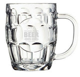 Britannia 20oz clear glass mug - Etched