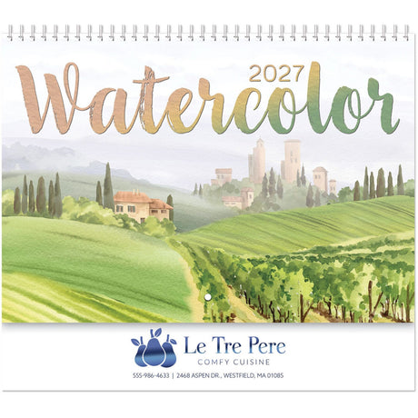 Watercolour Spiral Wall Calendar