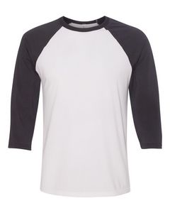Bella+Canvas® Unisex Three-Quarter Sleeve Baseball Tee