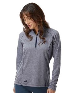 Adidas® Women's Space Dyed Quarter-Zip Pullover