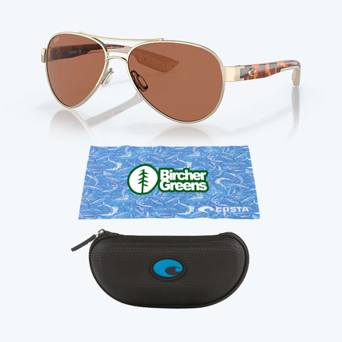 Costa Del Mar Loreto Ladies Polarized Sunglasses, Rose Gold/Gray
