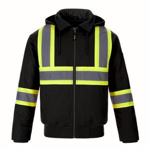 International Adult Cotton Canvas Hi-Vis Bomber w/Detachable Hood